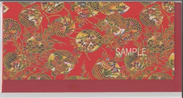 春節：手染友禅カード「紅紋」