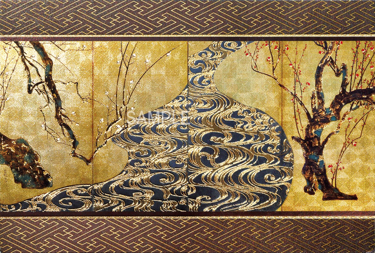 紅白梅川（メタリック加工）